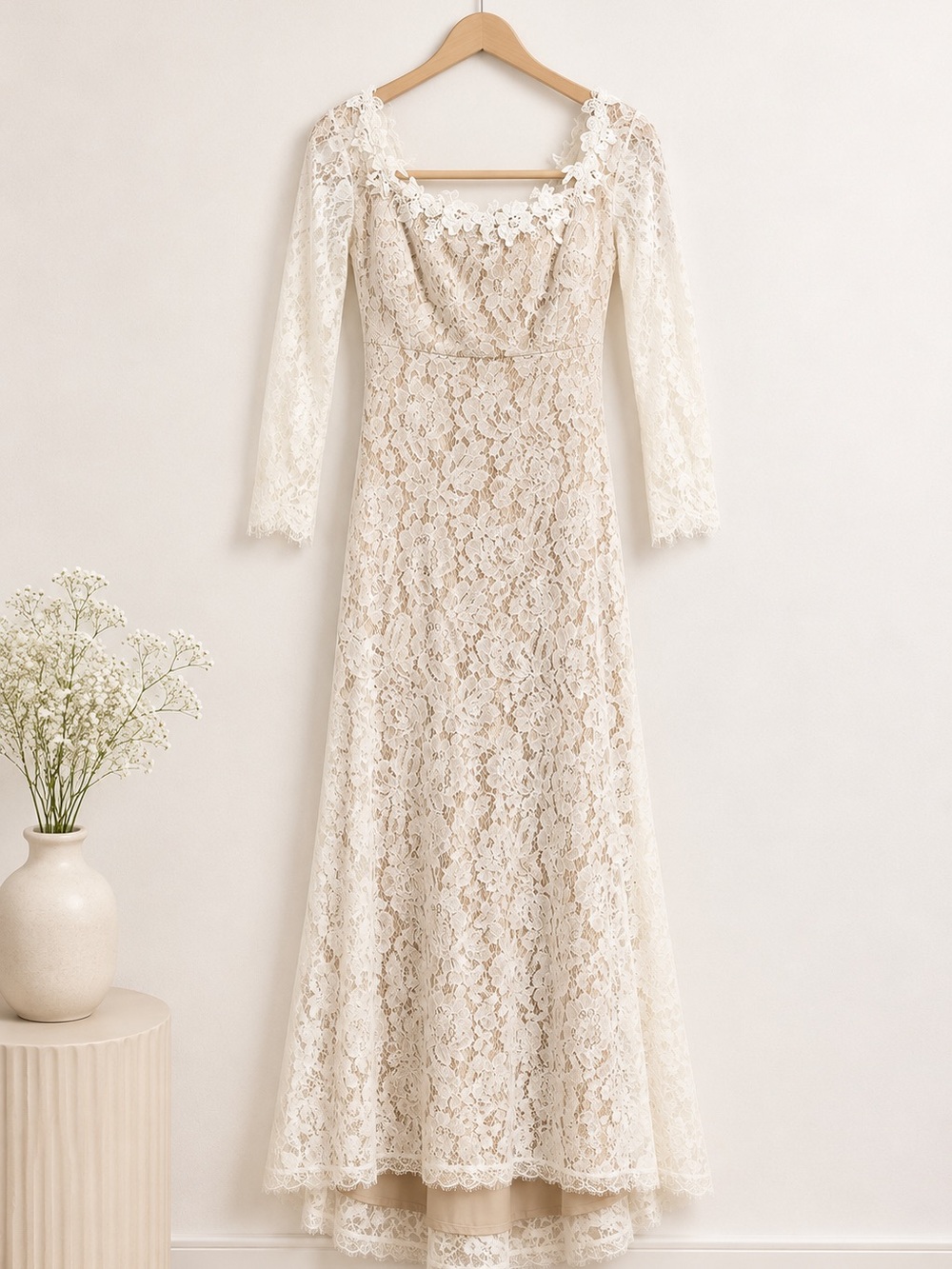Lulu's White Off-Shoulder Lace Long Sleeve Maxi Dress - Picture 5 of 11